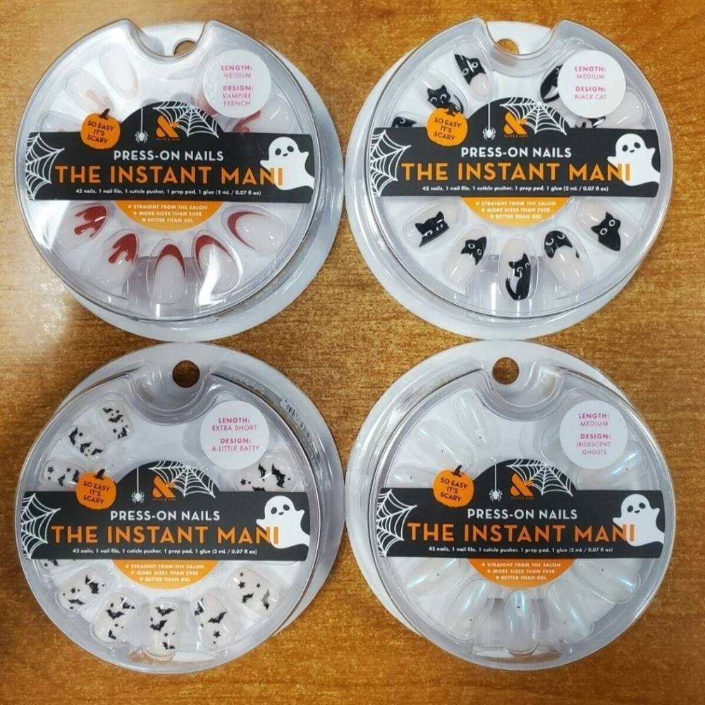 NWT Olive And June Halloween Press-On Nails Bundle Of 4